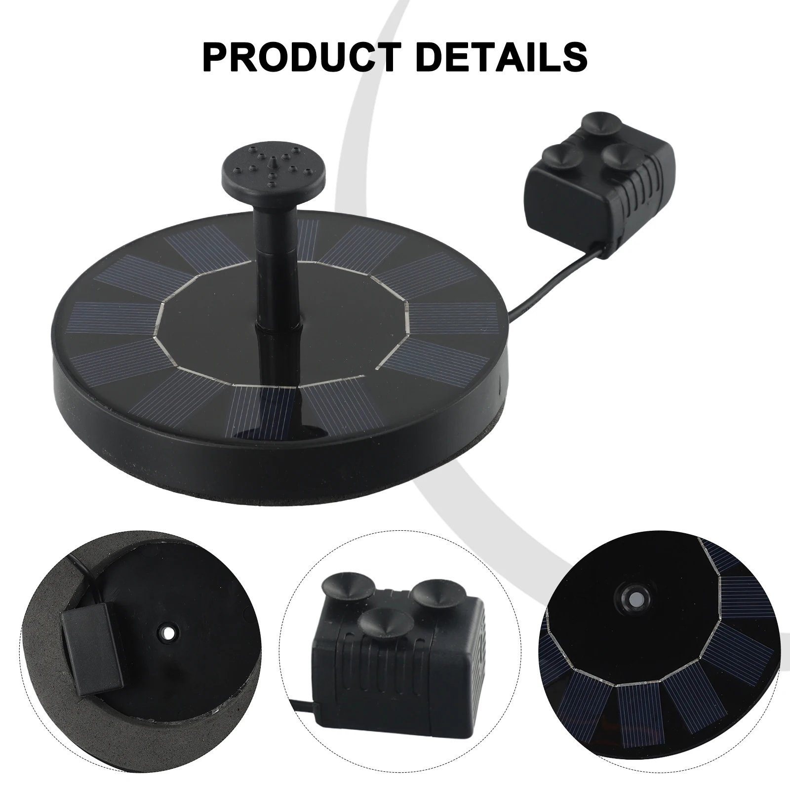 Solar Fountain Floating Pump Water Feature Garden Pool Bird Bath Pond Outdoor Solar Fountain Floating Pump Water Feature Garden Pool Bird Bath Pond Outdoor